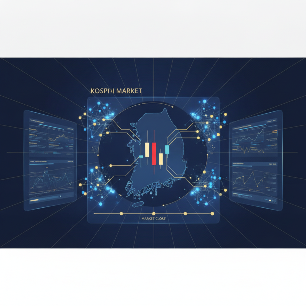 시장 관찰을 표현한 AI 생성 이미지
