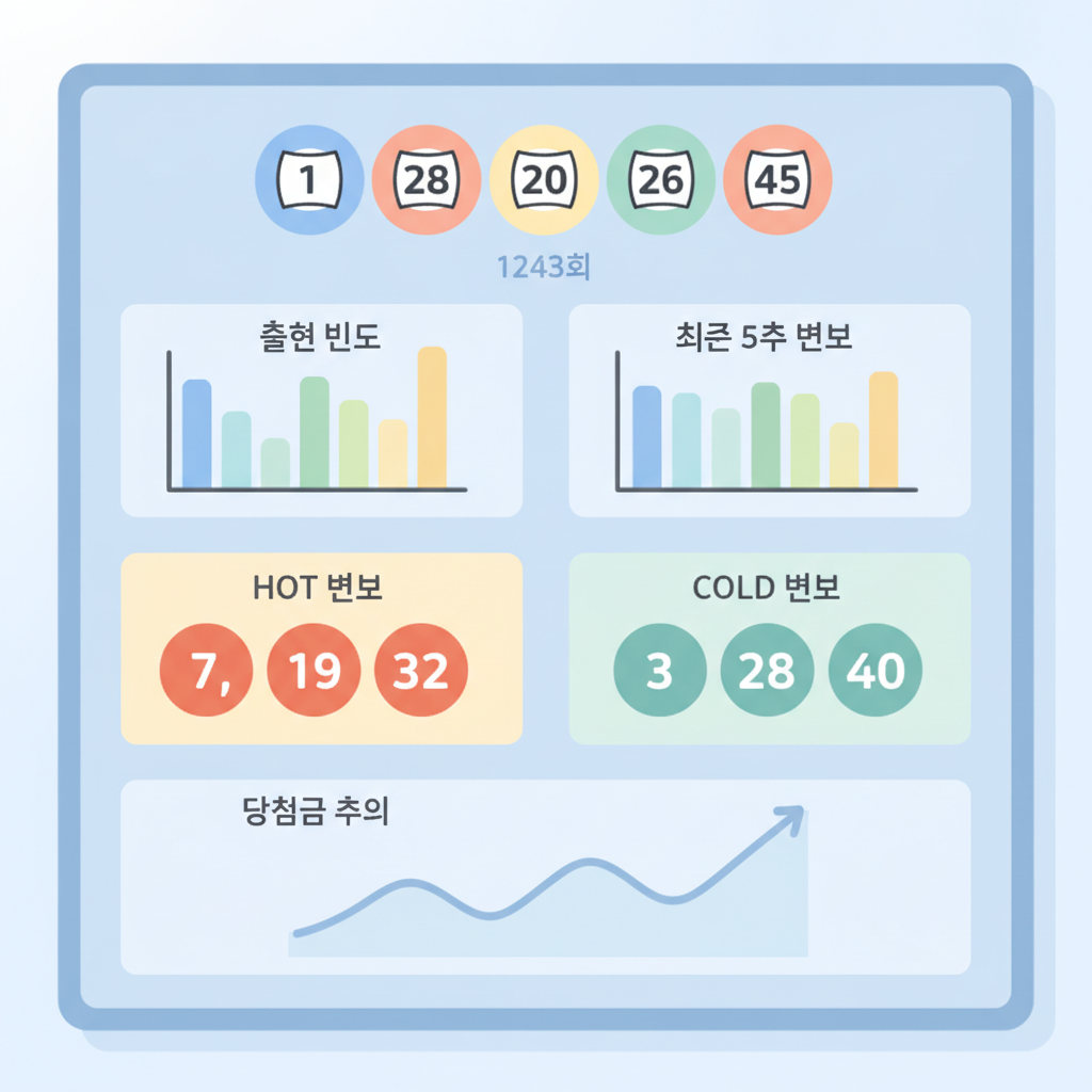 AI 로또 분석 일러스트
