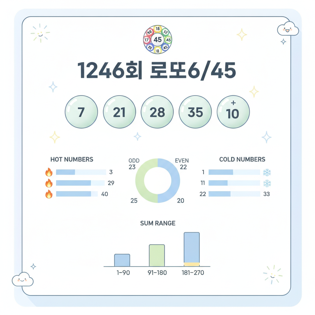AI 로또 분석 일러스트