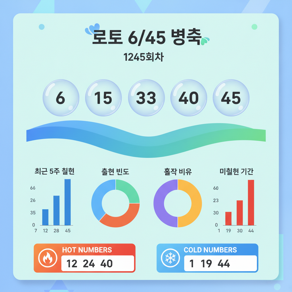AI 로또 분석 일러스트