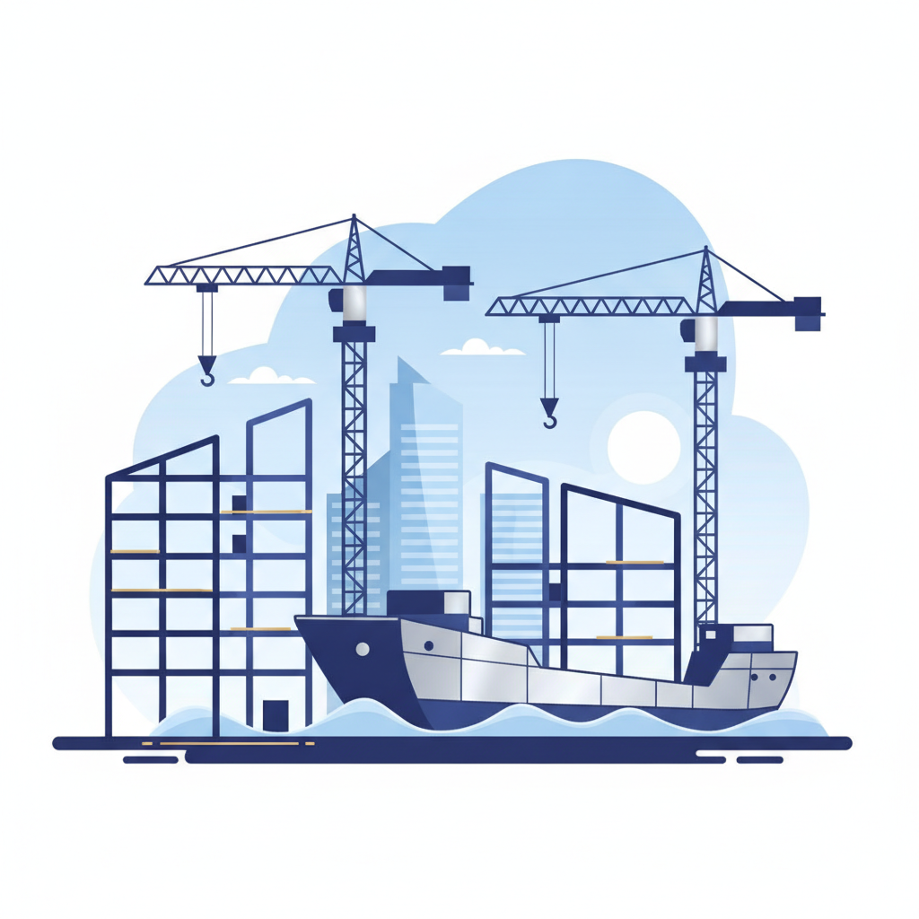 🏗️ 건설·조선·중공업 — AI 생성 이미지